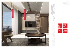 Living Room in 3 BHK Apartment at DSR Valar, Kokapet – for Sale