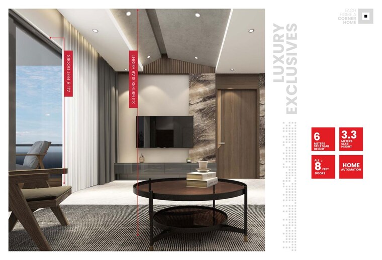 Living Room, dsr-valar 3 Bedroom 3242 Sq.Ft. Apartment In Kokapet Hyderabad 10291216