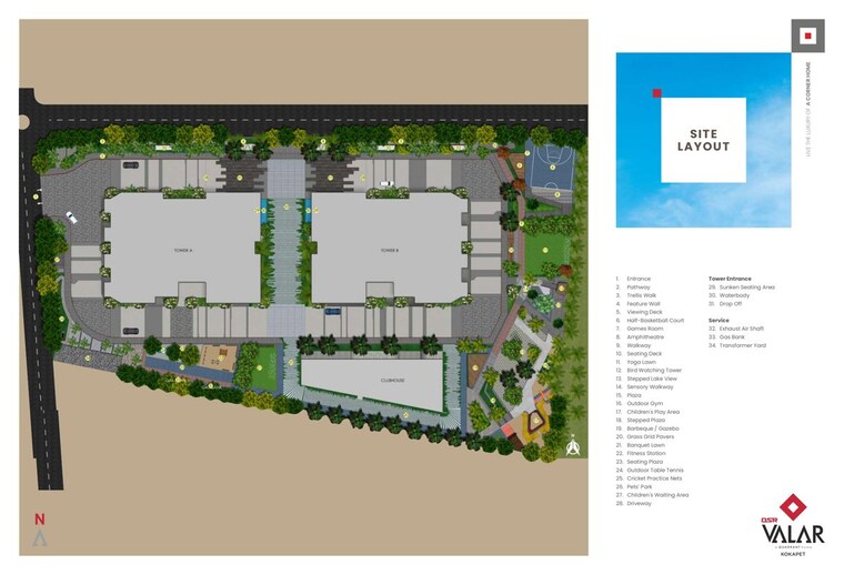 Master Plan, dsr-valar 3 Bedroom 3242 Sq.Ft. Apartment In Kokapet Hyderabad 10291216