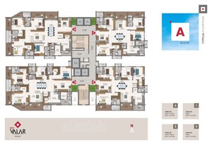 Floor Plan in 3 BHK Apartment at DSR Valar, Kokapet – for Sale
