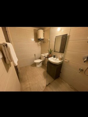 Bathroom in 2.5 BHK Apartment at NK Sharma Savitry Greens 2, Ghazipur – for Rent