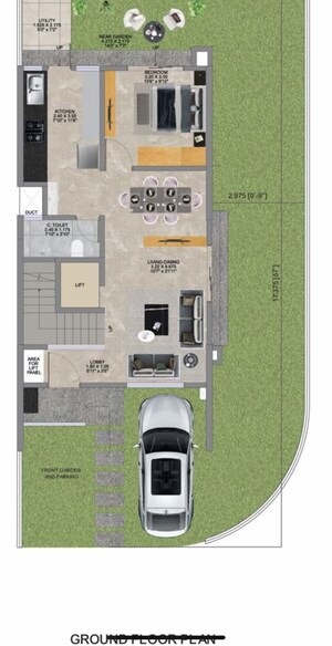 Floor Plan in 3 BHK Villa at Marunji – for Sale