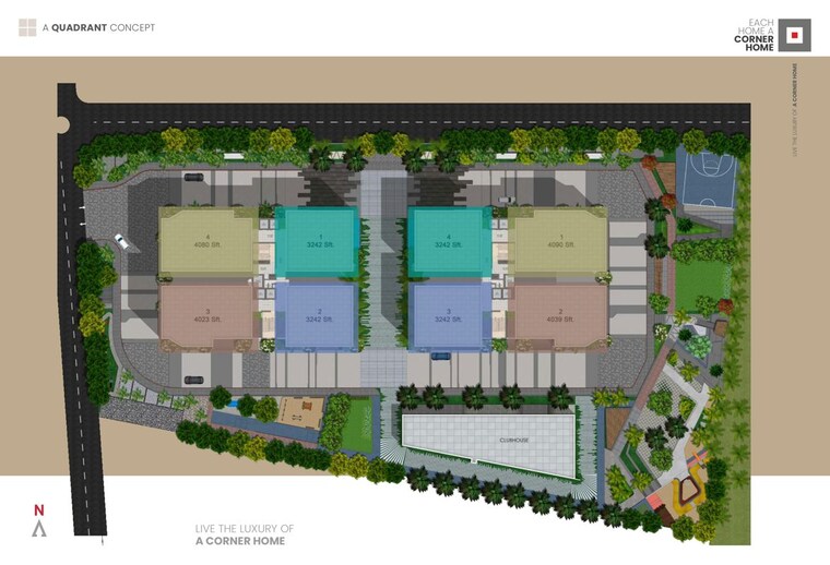 Master Plan, dsr-valar 4 Bedroom 4090 Sq.Ft. Apartment In Kokapet Hyderabad 10291523