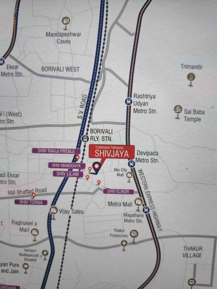 Map Location, navkarmik-shiv-jaya 2 Bedroom 644 Sq.Ft. Apartment In Borivali East Mumbai 10277541