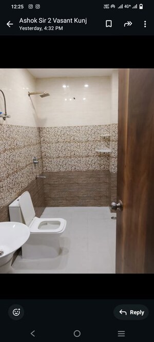 Bathroom in 3 BHK Builder Floor at Vasant Kunj – for Rent