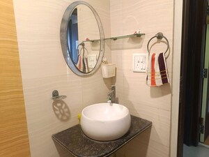 Bathroom in 2 BHK Apartment at Anmol Tower, Goregaon West – for Rent