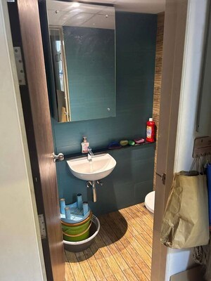 Bathroom in 1 BHK Apartment at Lodha Crown Quality Homes, Majiwada – for Rent