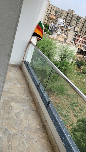 Balcony in 4 BHK Apartment at Tanishk Kanak Vrinda Heights, Patrakar Colony – for Rent