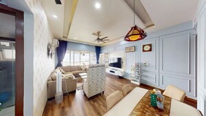 Living Room in 3 BHK Apartment at Alchemy Urban Forest, Whitefield – for Sale