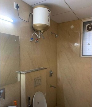 Bathroom in 3 BHK Apartment at Affinity Greens, International Airport Road – for Rent