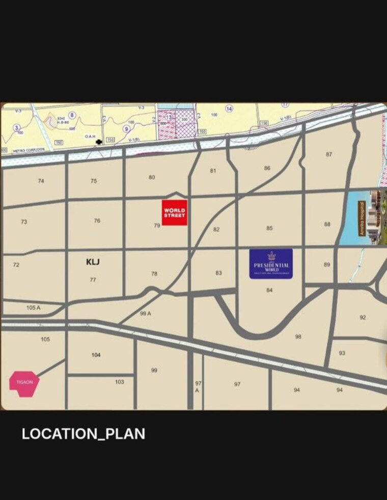 Map Location, adore-presidential-world 4 Bedroom 325 Sq.Yd. Builder Floor In Sector 84 Faridabad 10292767