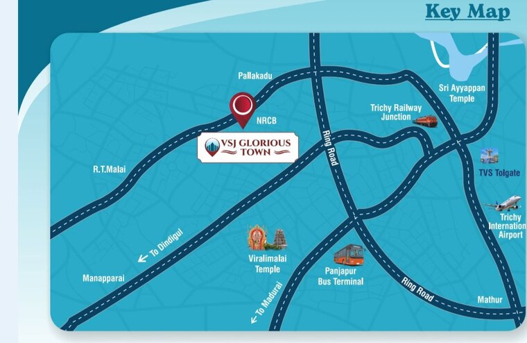 Map Location, allithurai  1200 Sq.Ft. Plot In Allithurai Trichy 10269721