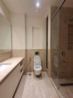 Bathroom in 3 BHK Builder Floor at Vasant Vihar – for Rent