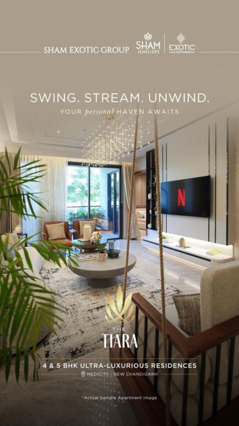 Living Room, kharar road 4 Bedroom 4700 Sq.Ft. Apartment In Kharar Road Mohali 10080039