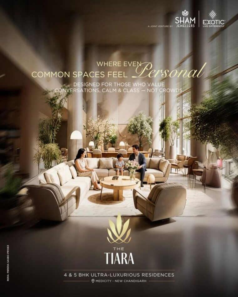 Living Room, kharar road 4 Bedroom 4700 Sq.Ft. Apartment In Kharar Road Mohali 10080039