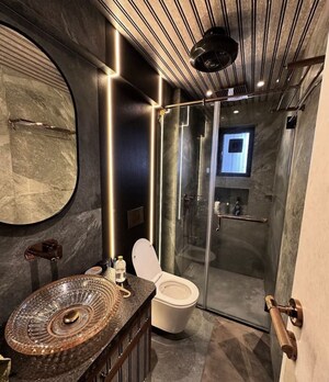 Attached Bathroom in 4 BHK Apartment at Rustomjee Seasons, Bandra East – for Rent