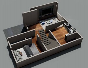 Floor Plan in 3 BHK Villa at Lohgaon – for Sale