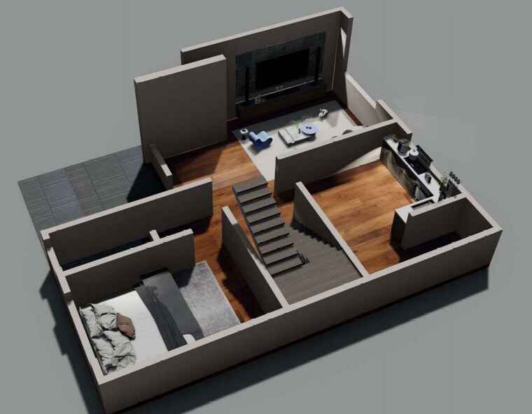 Floor Plan, lohgaon 3 Bedroom 1000 Sq.Ft. Villa In Lohgaon Pune 10294660