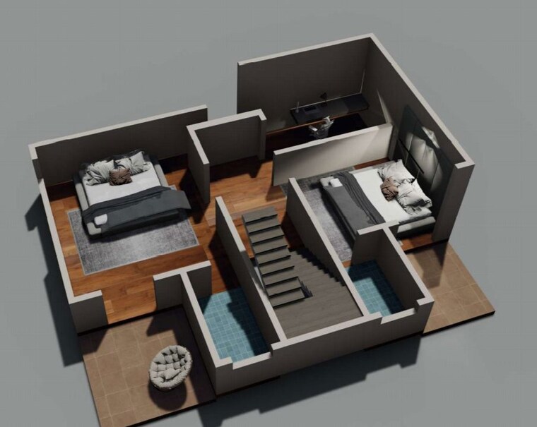 Floor Plan, lohgaon 3 Bedroom 1000 Sq.Ft. Villa In Lohgaon Pune 10294660