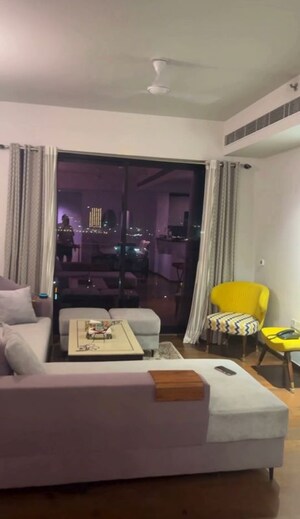 Living Room in 3 BHK Apartment at Krisumi Waterfall Residences, Sector 36a – for Rent