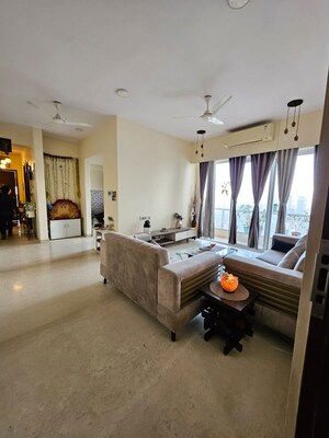 Living Room in 3 BHK Apartment at Omkar Alta Monte, Malad East – for Rent