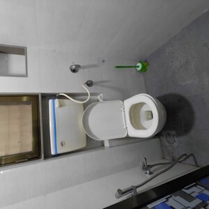 Bathroom in 1 BHK Apartment at Kshitij CHS, Goregaon East – for Rent