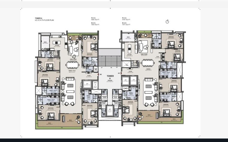 Floor Plan, vesu 6 Bedroom 5461 Sq.Ft. Builder Floor In Vesu Surat 10295494