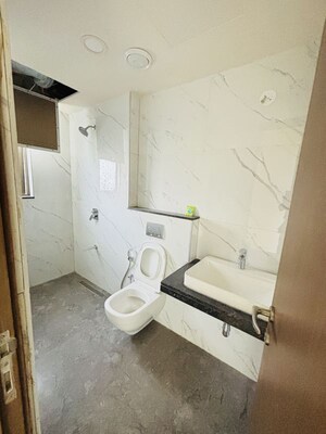 Bathroom in 3 BHK Apartment at Prestige Siesta, Mulund West – for Rent