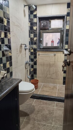 Bathroom in 3 BHK Apartment at Mon Desir Apartment, Dadar West – for Sale