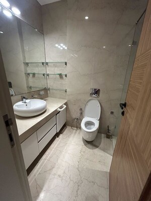 Bathroom in 3 BHK Apartment at Omkar 1973, Worli – for Rent