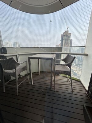 Balcony in 3 BHK Apartment at Omkar 1973, Worli – for Rent