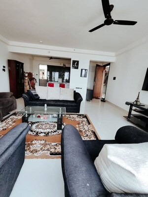 Living Room in 3 BHK Apartment at Pharande Puneville, Punawale – for Rent
