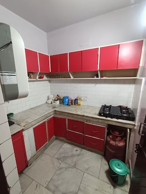 Kitchen in 2 BHK Builder Floor at Nehru Enclave – for Rent
