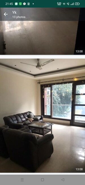 Living Room in 3 BHK Builder Floor at Greater Kailash I – for Rent