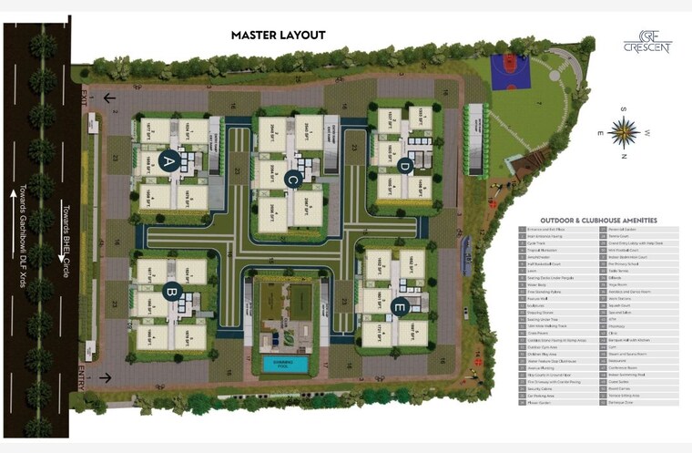 Master Plan, candeur-crescent 3 Bedroom 2540 Sq.Ft. Apartment In Serilingampally Hyderabad 10296696
