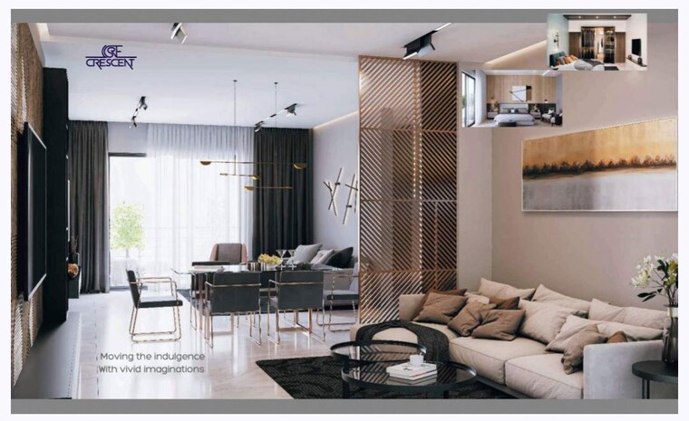 Living Room, candeur-crescent 3 Bedroom 2548 Sq.Ft. Apartment In Serilingampally Hyderabad 10296700