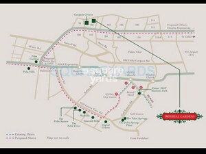 3.5 BHK Apartment – Map Location View at Emaar Imperial Gardens, Sector 102 - for Rent