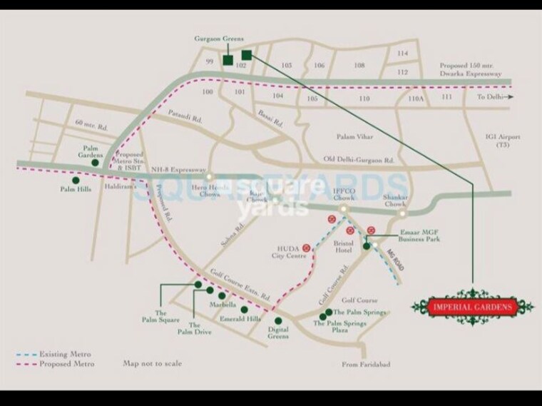 Map Location, emaar-imperial-gardens 3.5 Bedroom 2025 Sq.Ft. Apartment In Sector 102 Gurgaon 10297292