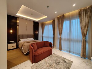 Living Room in Studio Apartment at Bhartiya City Leela Residences, Thanisandra Main Road – for Rent