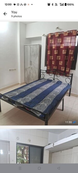 Bedroom in 2 BHK Apartment at Swastik Residency, Wakad – for Rent