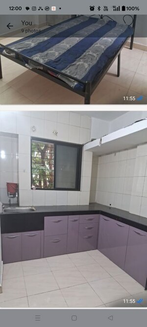 Kitchen in 2 BHK Apartment at Swastik Residency, Wakad – for Rent