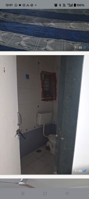 Bathroom in 2 BHK Apartment at Swastik Residency, Wakad – for Rent