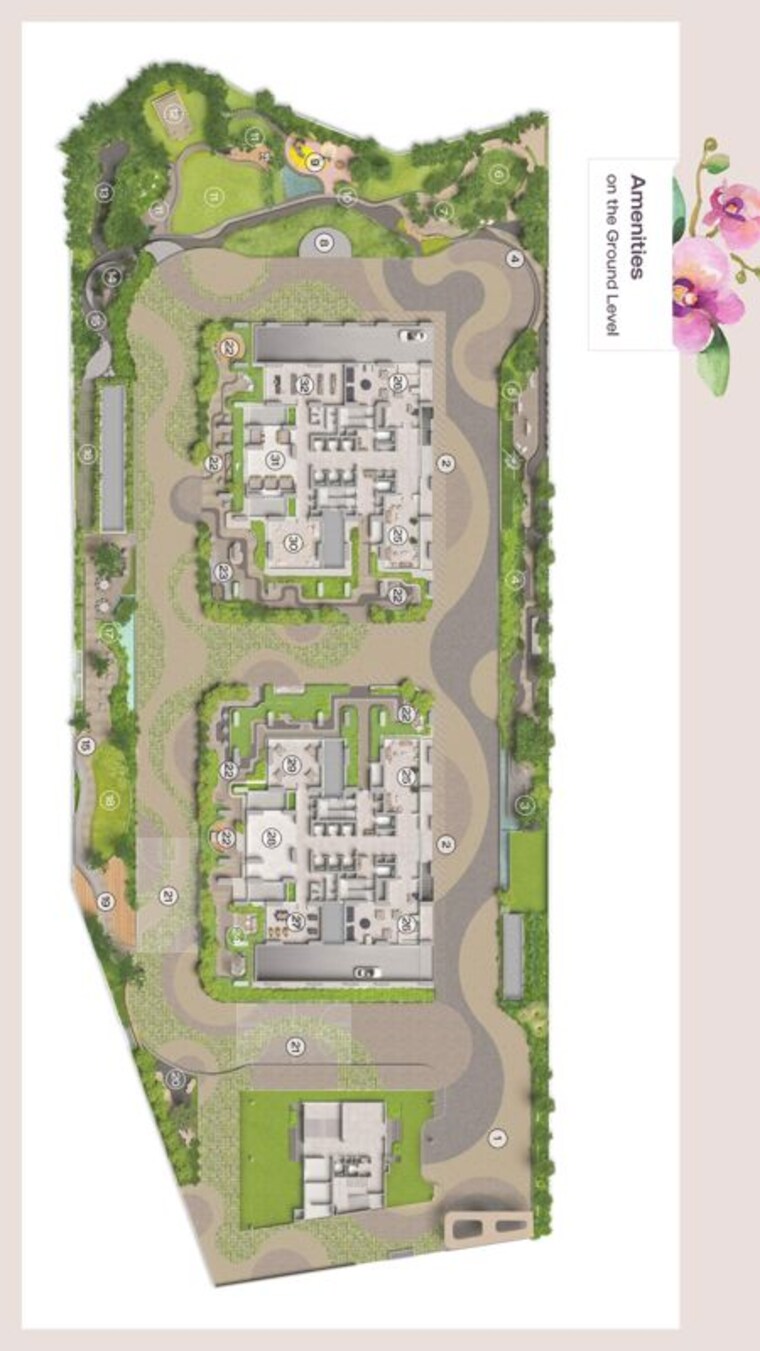 Master Plan, lansum-elena 4 Bedroom 3775 Sq.Ft. Apartment In Kokapet Hyderabad 10297778