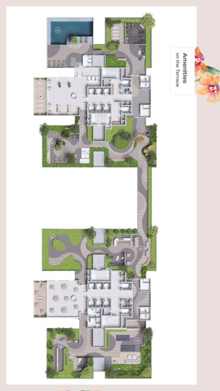Master Plan, lansum-elena 4 Bedroom 3775 Sq.Ft. Apartment In Kokapet Hyderabad 10297778