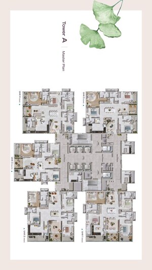 Floor Plan in 4 BHK Apartment at Lansum Elena, Kokapet – for Sale
