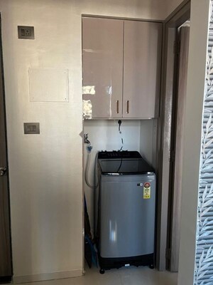 Bathroom in 1 BHK Apartment at Ashar Axis, Majiwada – for Rent