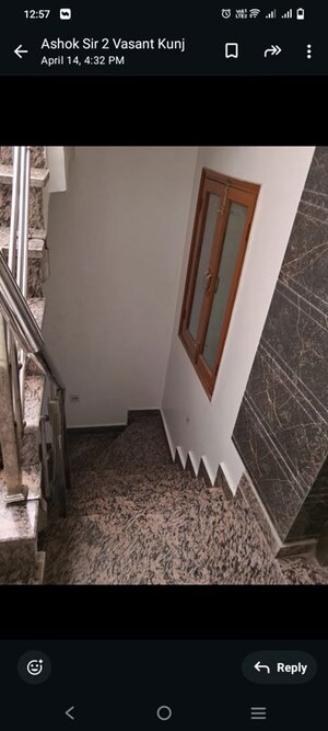 Staircase in 3 BHK Builder Floor at Vasant Kunj – for Rent
