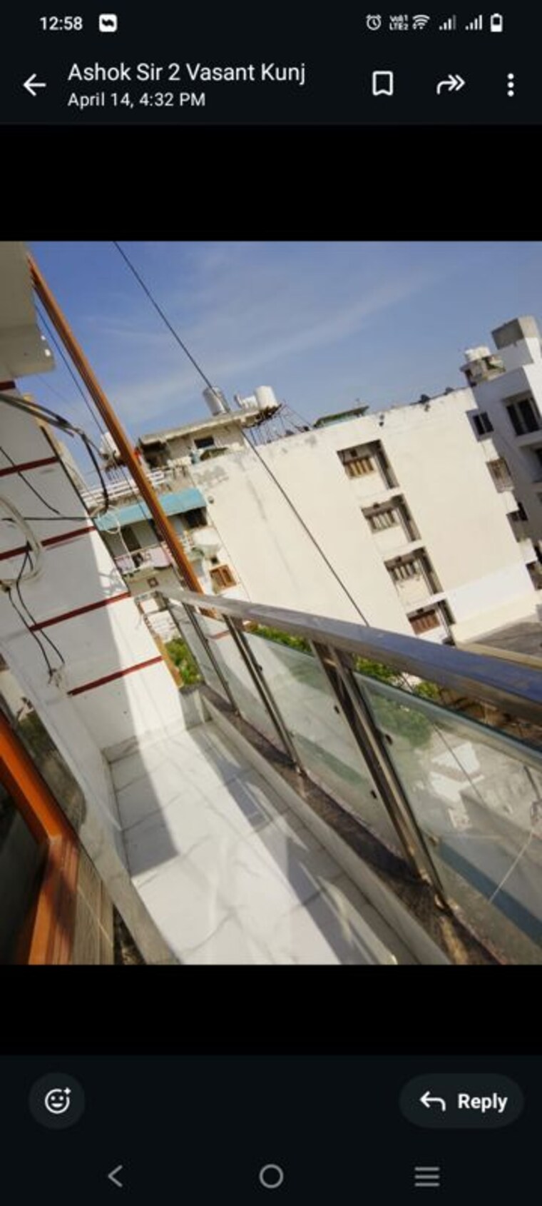 Balcony, vasant kunj 3 Bedroom 1200 Sq.Ft. Builder Floor In Vasant Kunj Delhi 10298592