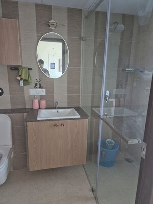 Bathroom in 3 BHK Apartment at Thanisandra – for Rent