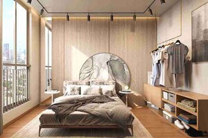 Bedroom in 3 BHK Apartment at Shraddha Neera Enclave, Mulund West – for Sale